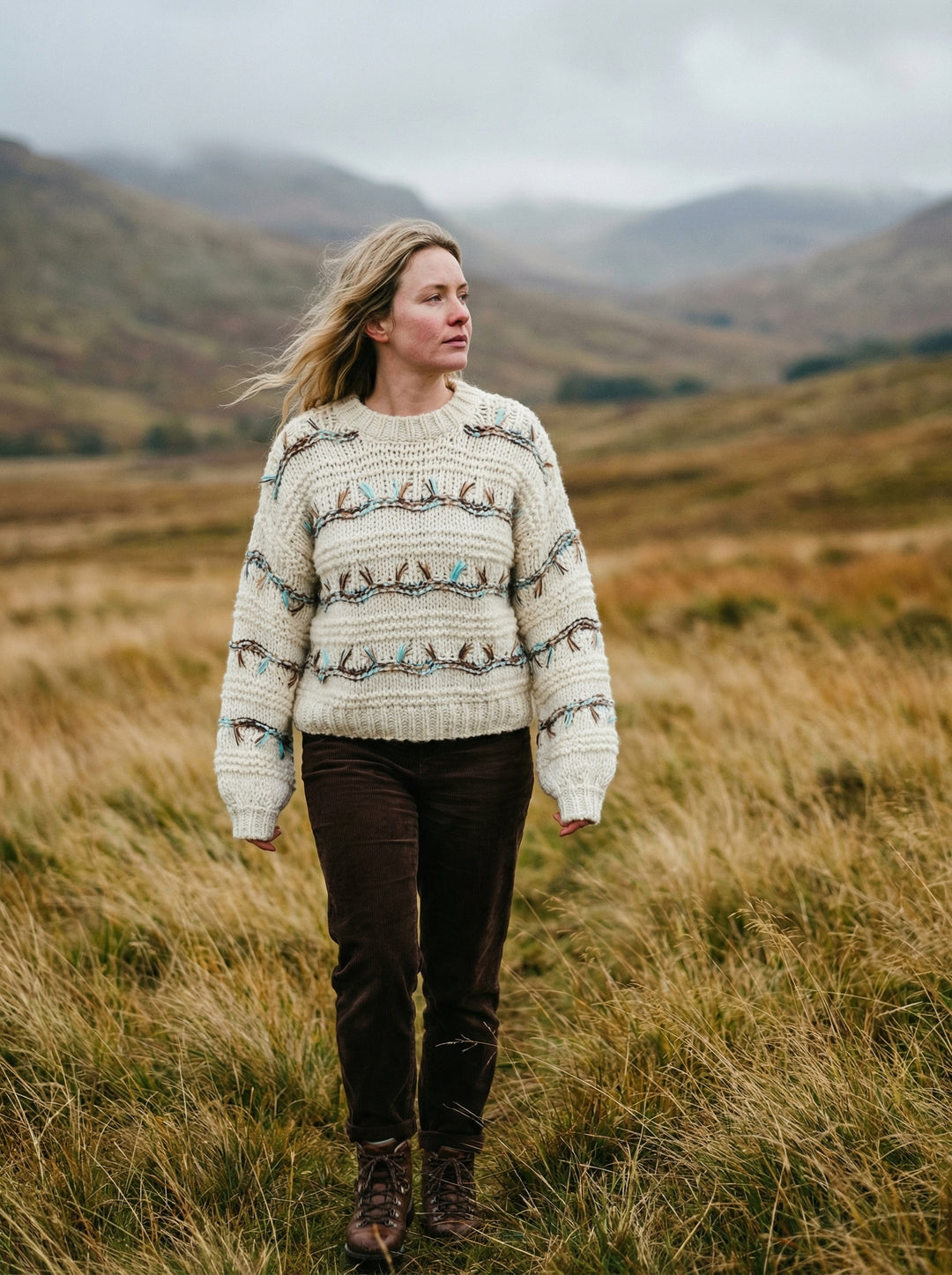 Luxury Cashmere & Wool Ribbed Puff-Sleeve Jumper – One Size (UK 8-14) white
