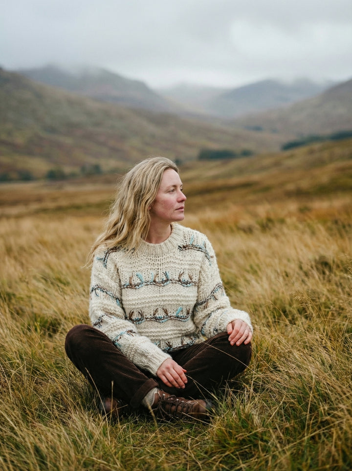 Luxury Cashmere & Wool Ribbed Puff-Sleeve Jumper – One Size (UK 8-14) white