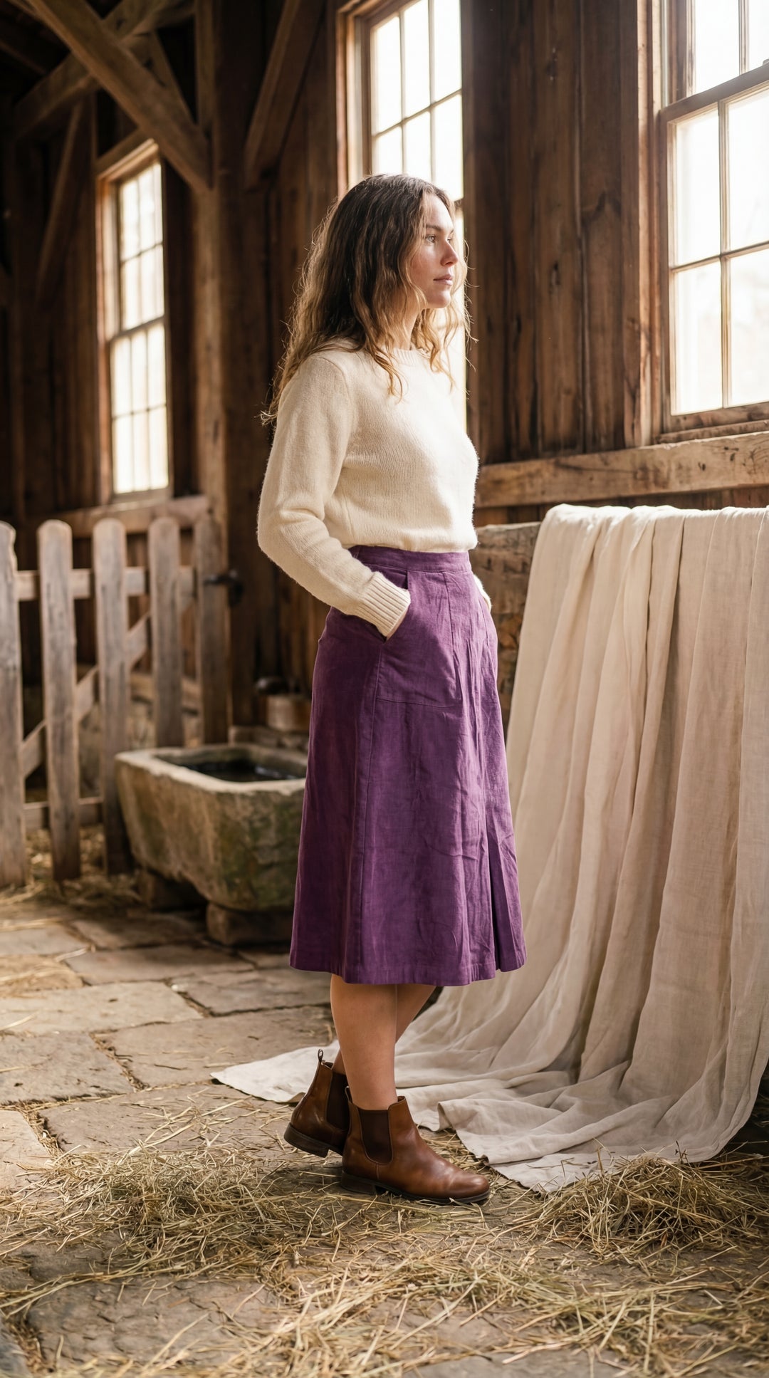 Zeneath Organic Cotton Corduroy Skirt