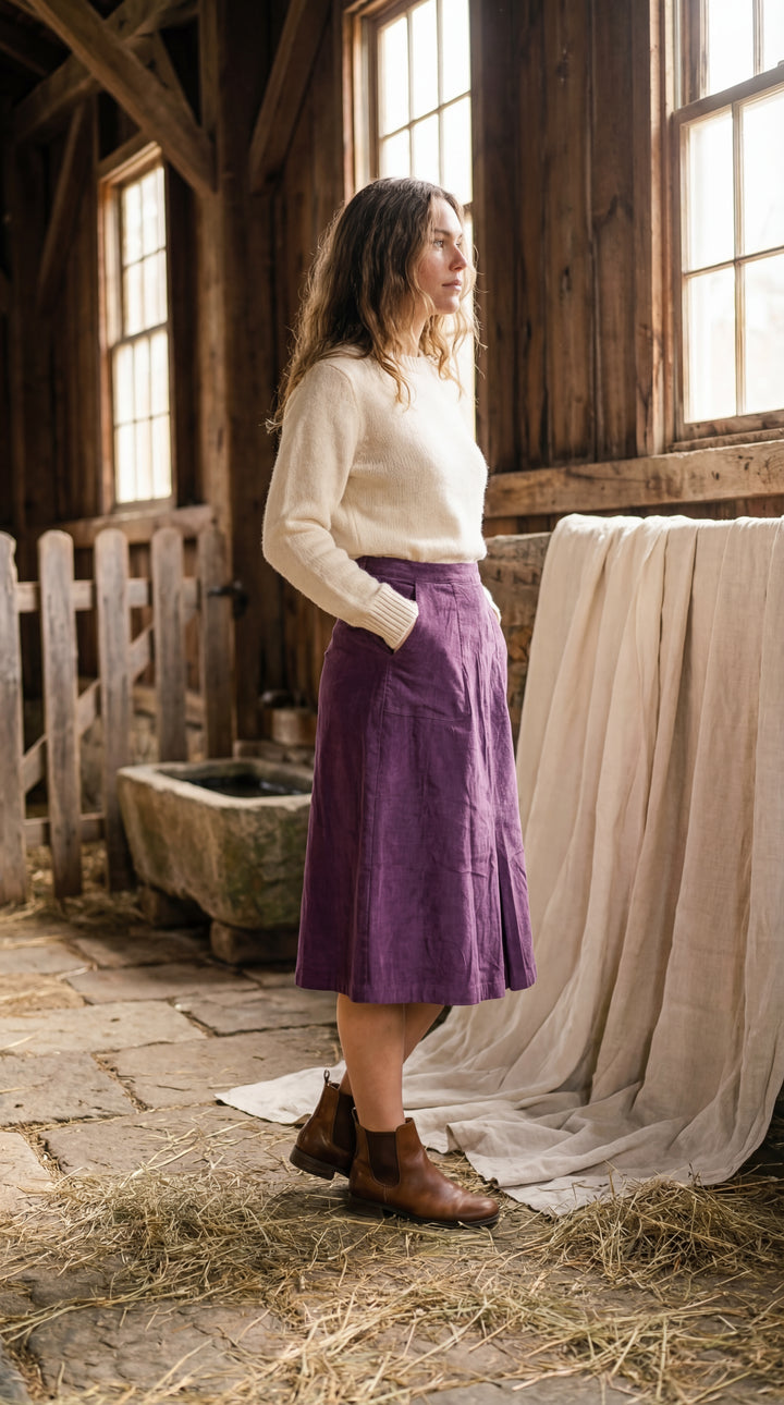 Zeneath Organic Cotton Corduroy Skirt