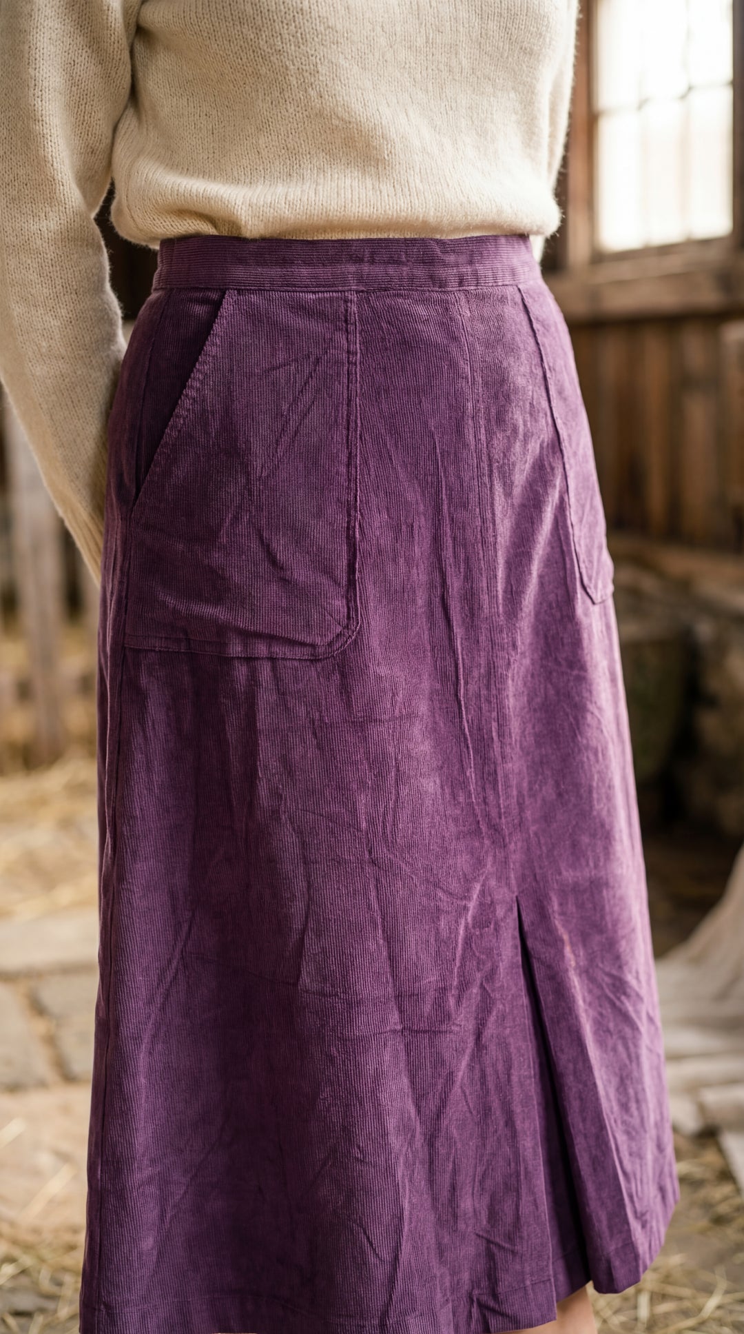 Zeneath Organic Cotton Corduroy Skirt