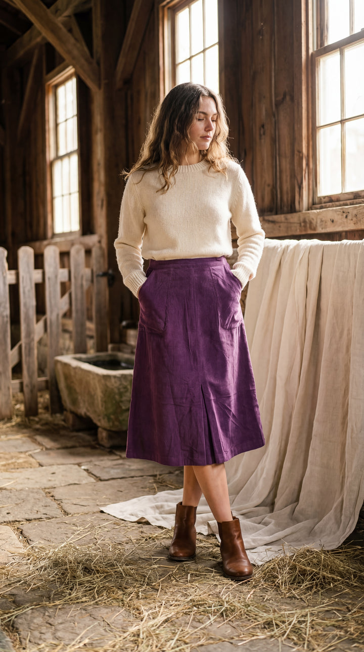 Zeneath Organic Cotton Corduroy Skirt