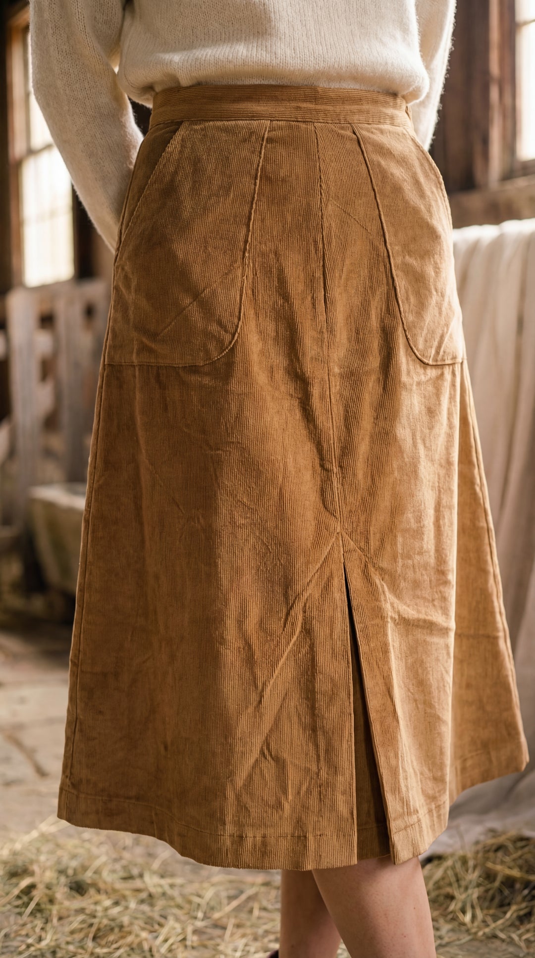 Zeneath Organic Cotton Corduroy Skirt