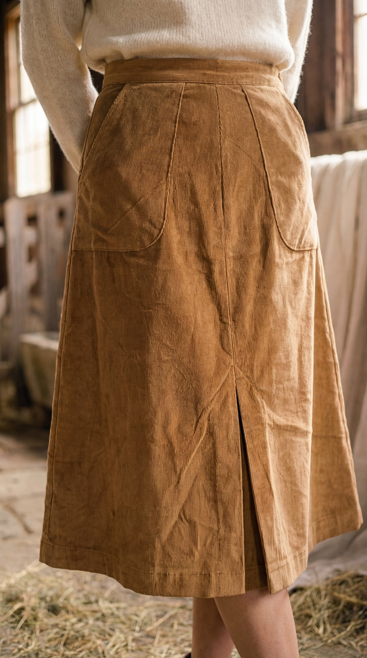 Zeneath Organic Cotton Corduroy Skirt