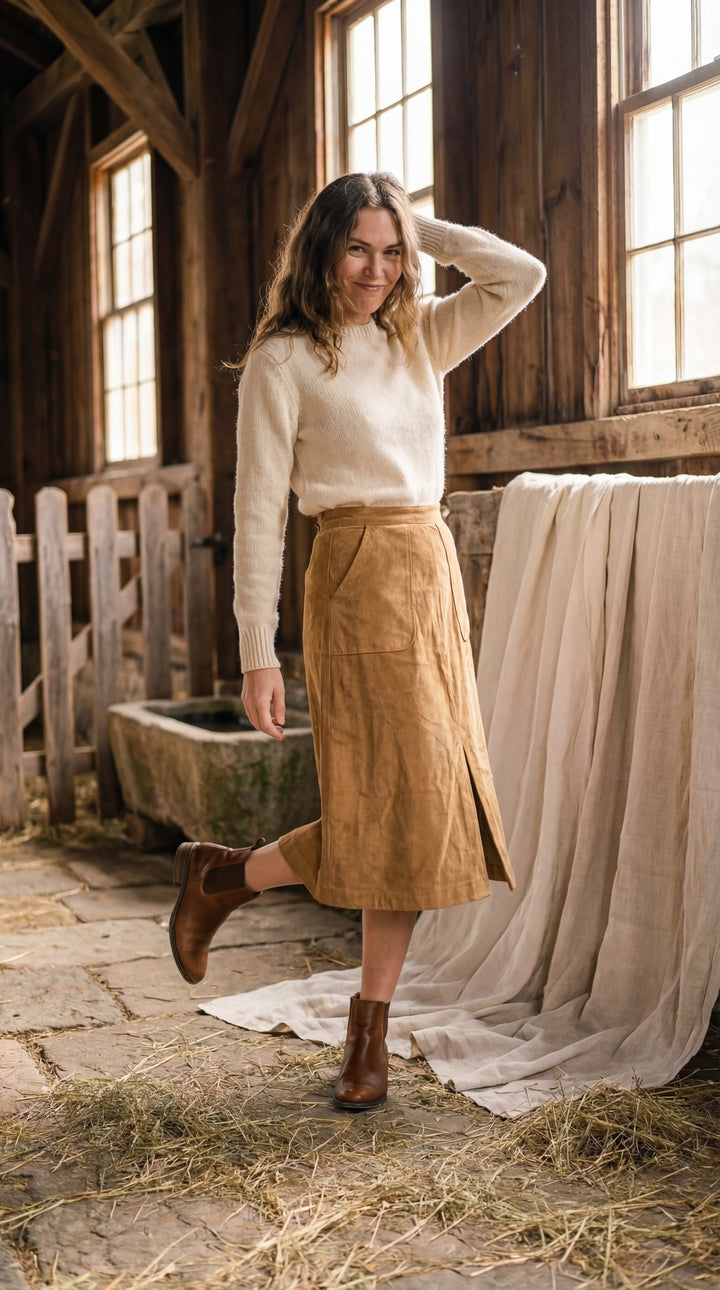 Zeneath Organic Cotton Corduroy Skirt
