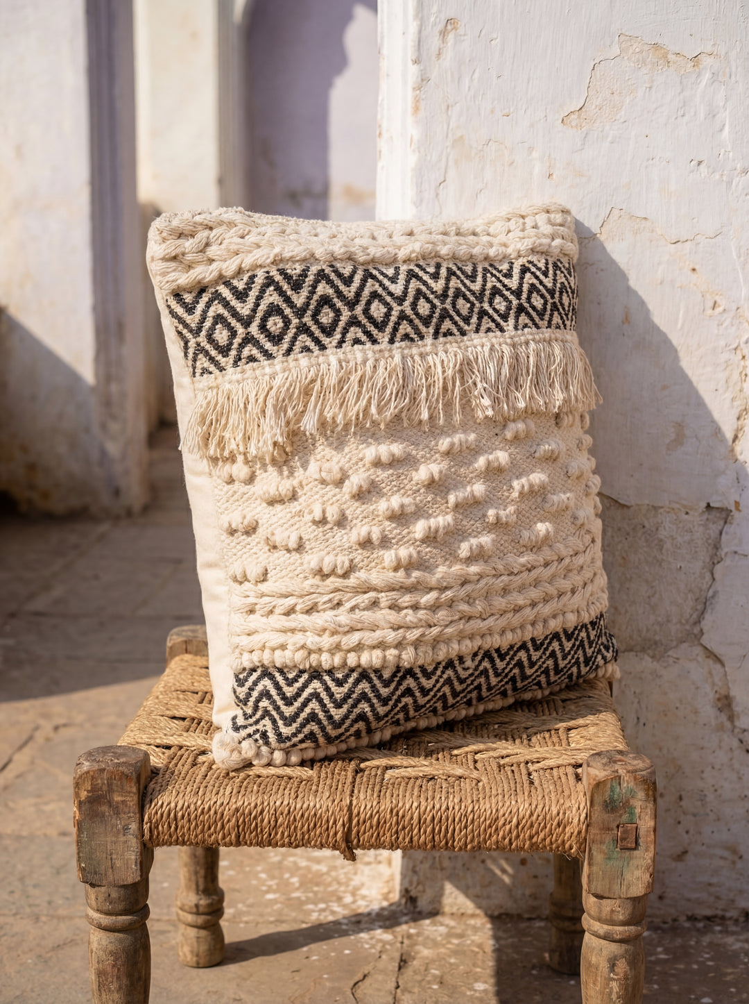 The Sacred Arch: 18x18" Heavyweight Textured Cotton Cushion – Artisans of Humanity Original
