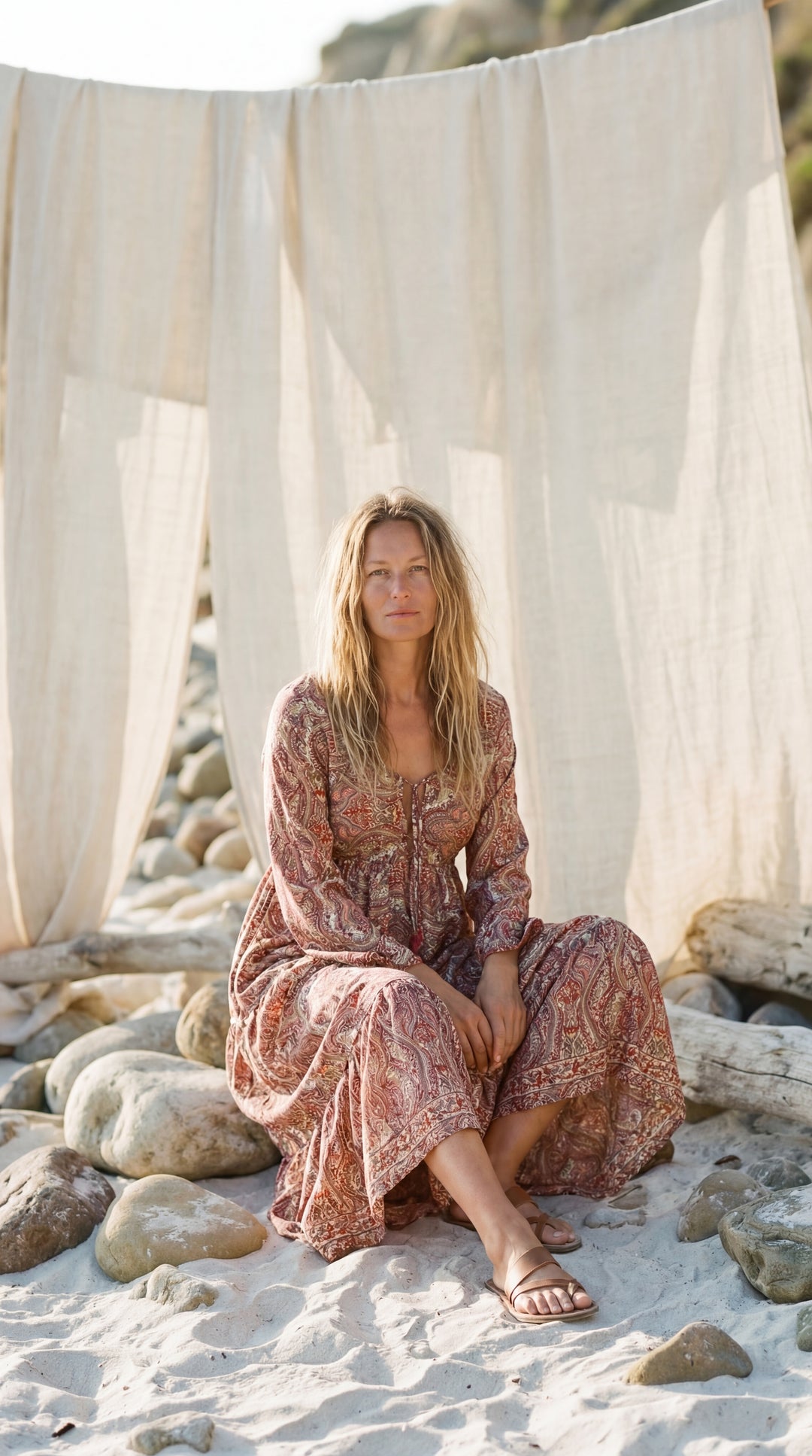 The "Kavita" Tiered Silk Boho Dress– Available in Sun-Kissed Yellow, Teal Green & Ruby Red