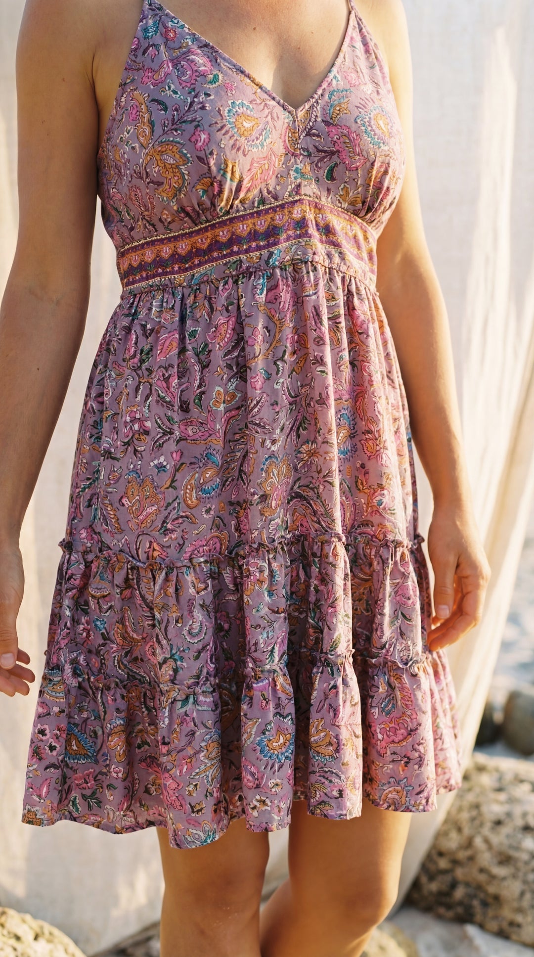 The "Inaya" Shirred Mini – Available in Soft Rose, Azure Blue & Sunset Orange