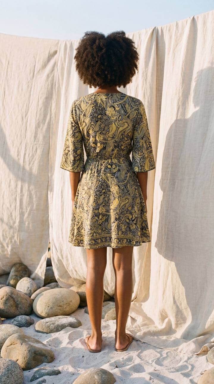 The "Kira" Front-Tie Short Dress– Available in 5 Sun-Stained Shades