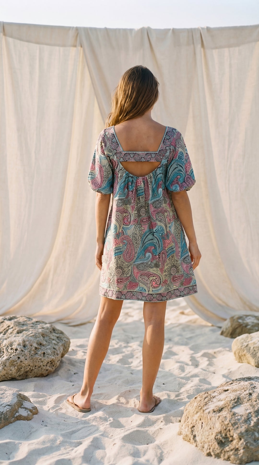 The "Lila" Silk Smock Dress – Available in Royal Purple, Sky Blue & Peony Pink