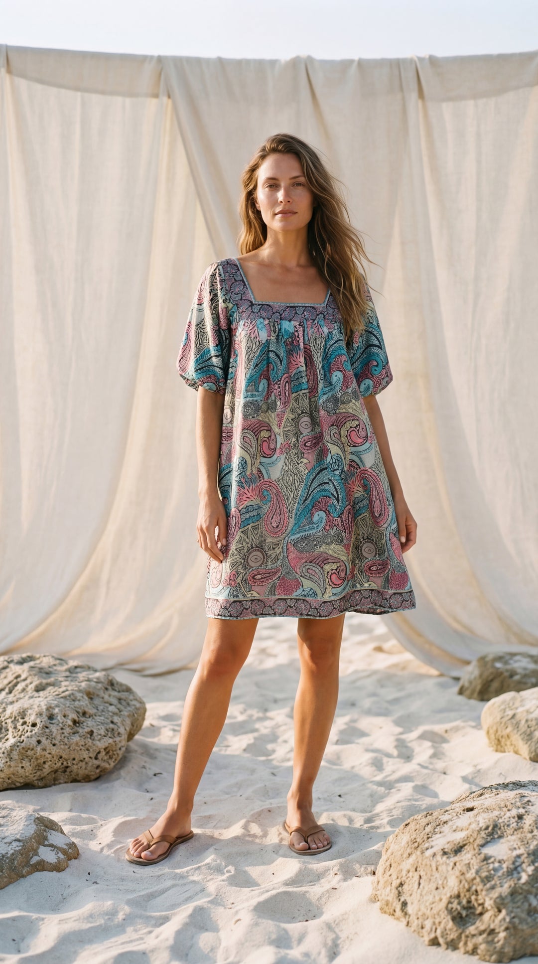 The "Lila" Silk Smock Dress – Available in Royal Purple, Sky Blue & Peony Pink
