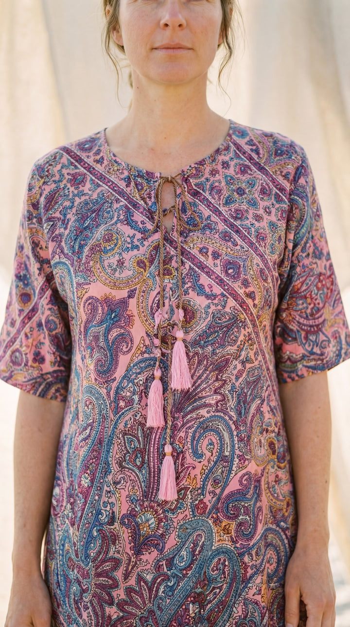 The "Inara" Silk Gown – Available in Ocean Blue, Peony Pink & Sun Yellow