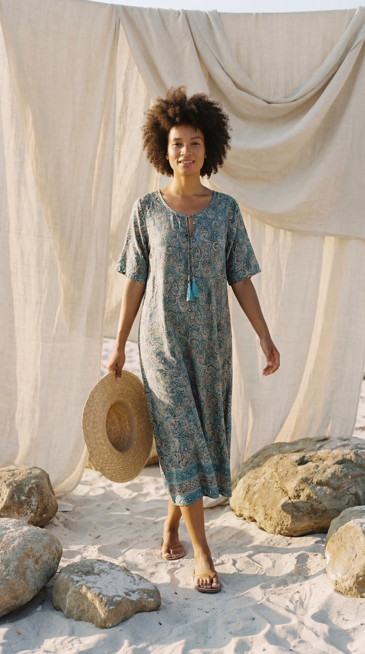 The "Inara" Silk Gown – Available in Ocean Blue, Peony Pink & Sun Yellow