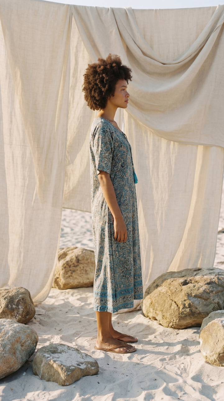The "Inara" Silk Gown – Available in Ocean Blue, Peony Pink & Sun Yellow