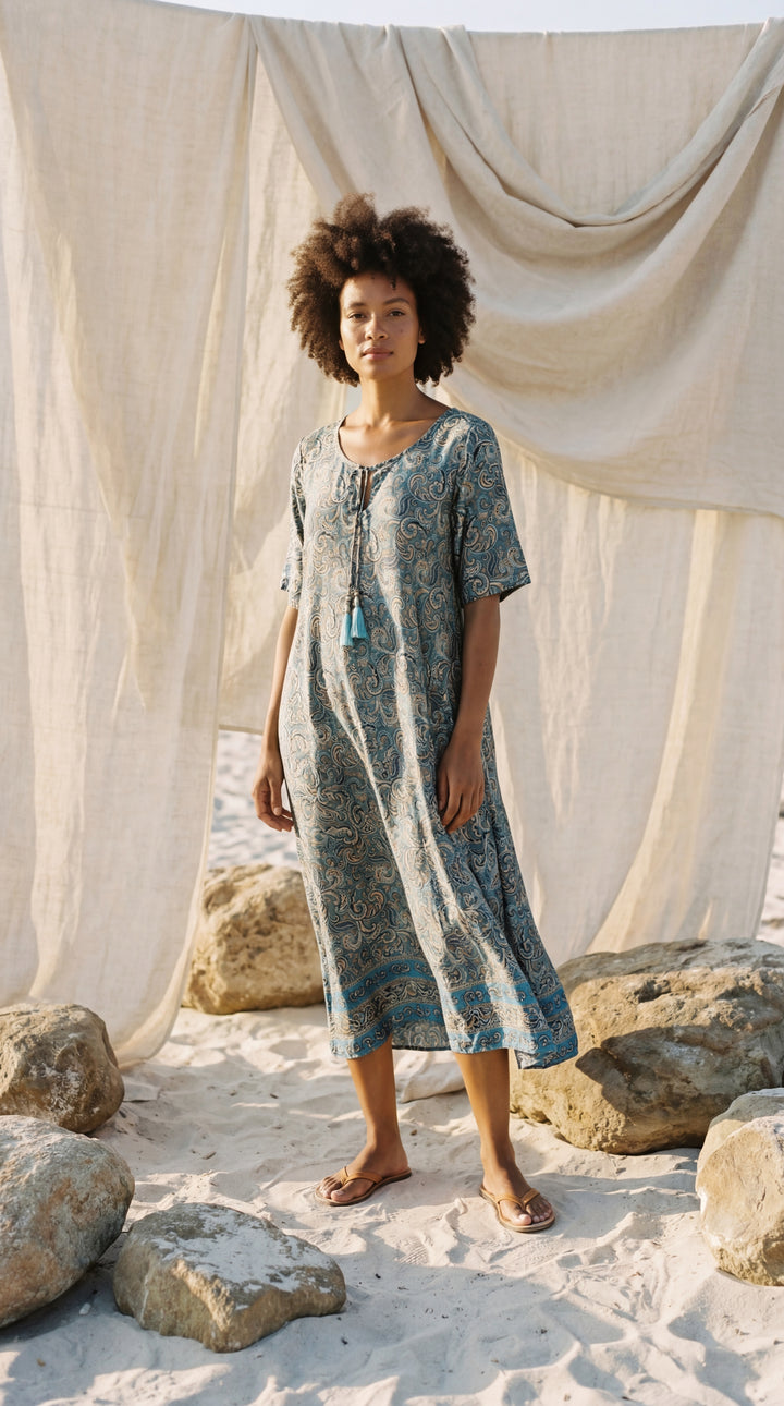 The "Inara" Silk Gown – Available in Ocean Blue, Peony Pink & Sun Yellow