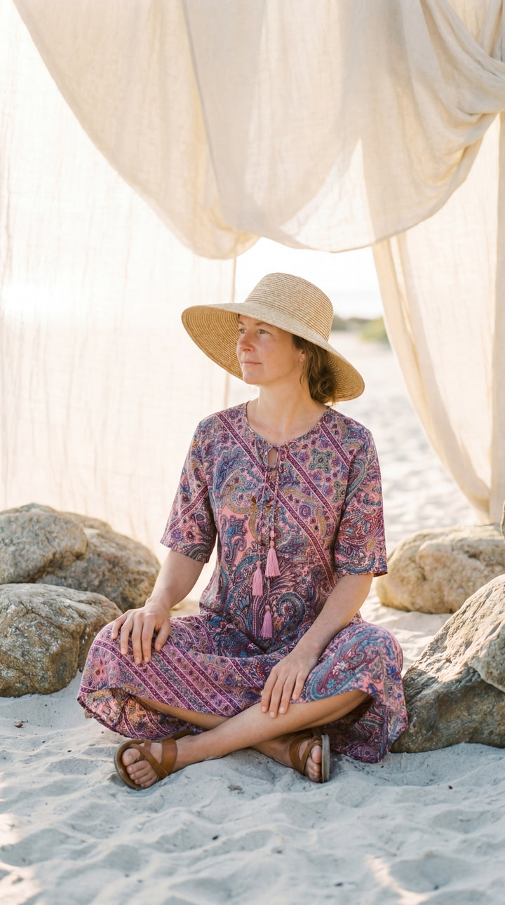 The "Inara" Silk Gown – Available in Ocean Blue, Peony Pink & Sun Yellow