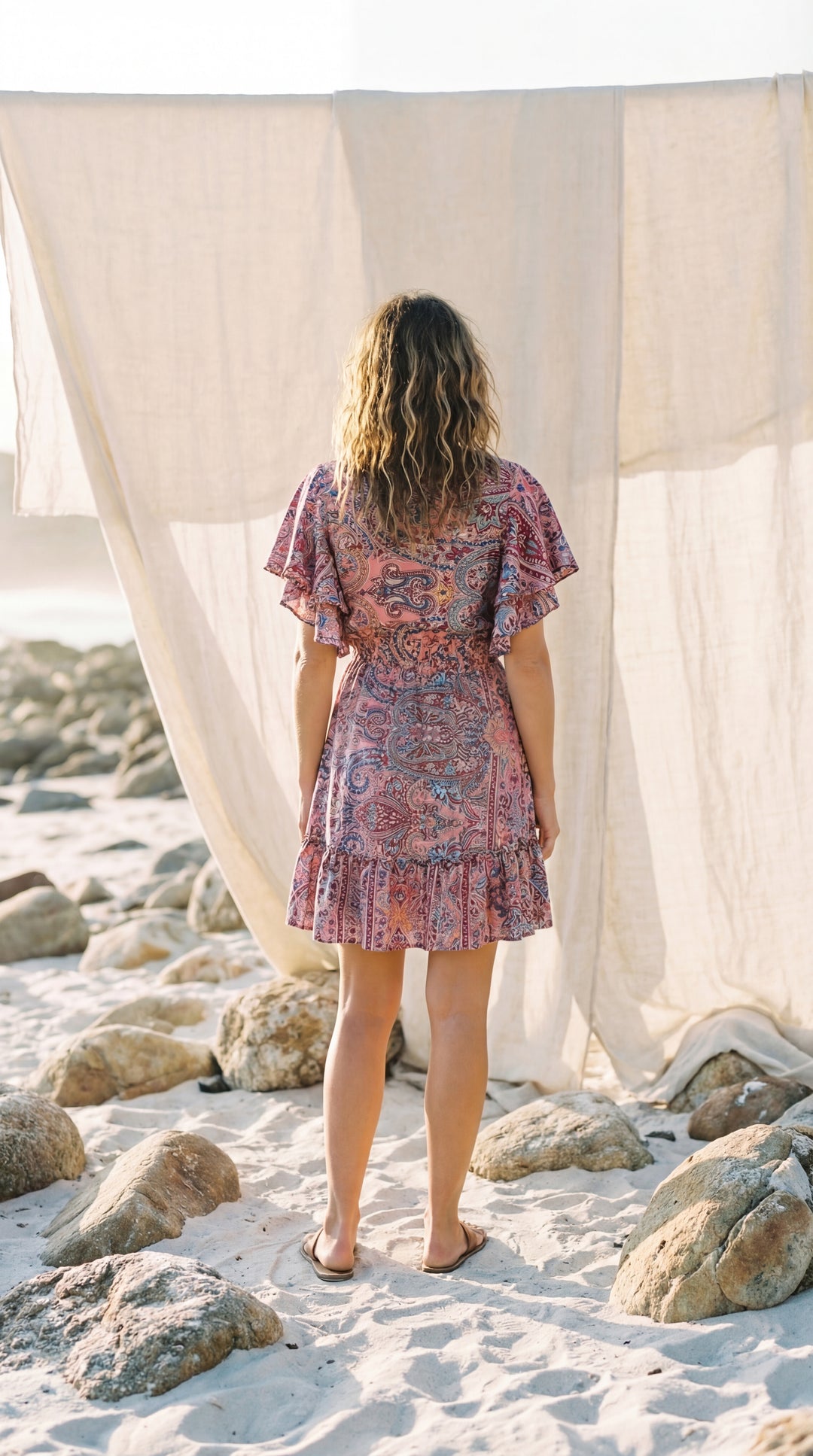 The "Sia" Frill Mini – Available in Sunset Orange, Dusty Rose & Peony Pink