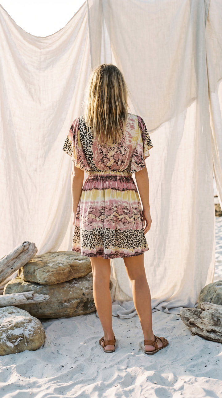 The "Sia" Frill Mini – Available in Sunset Orange, Dusty Rose & Peony Pink
