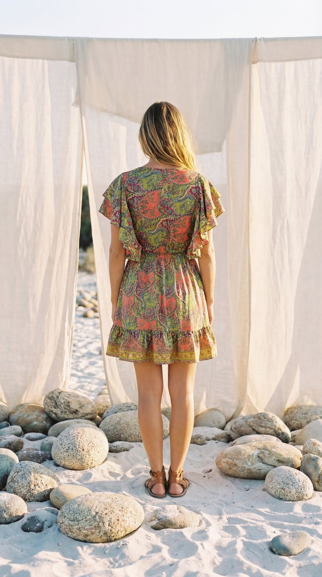 The "Sia" Frill Mini – Available in Sunset Orange, Dusty Rose & Peony Pink