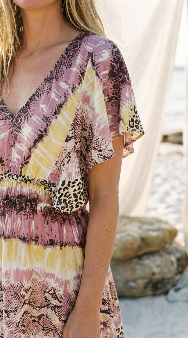 The "Sia" Frill Mini – Available in Sunset Orange, Dusty Rose & Peony Pink