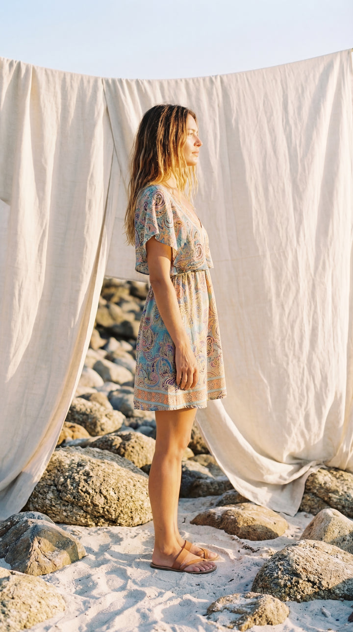 The "Sia" Frill Mini – Available in Sunset Orange, Dusty Rose & Peony Pink