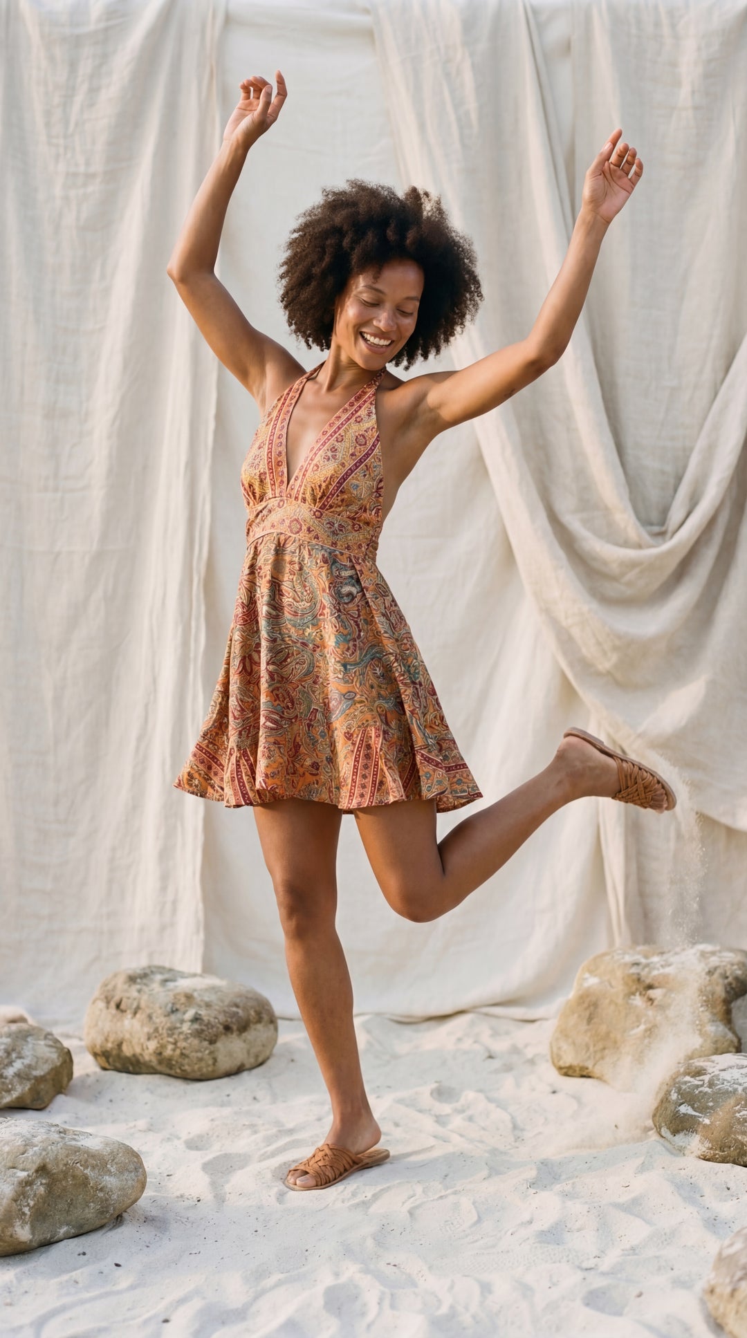 The "Zala" Halter Mini – Available in Sunset Orange, Royal Purple & Ocean Blue