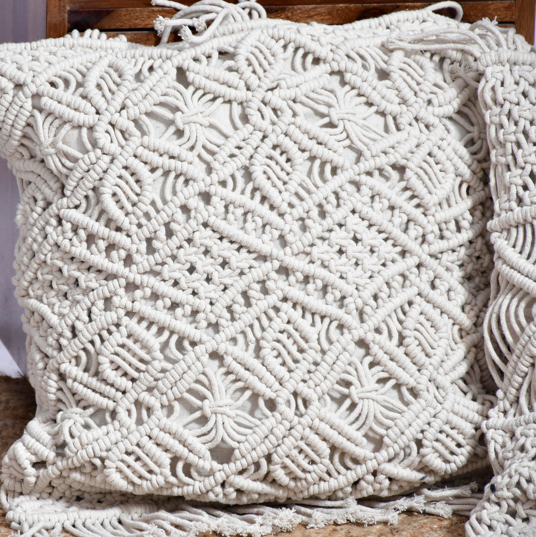 The Empowerment Pillow: Artisans of Humanity 18x18" Hand-Woven Cotton Throw Cushion