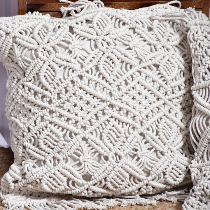 The Empowerment Pillow: Artisans of Humanity 18x18" Hand-Woven Cotton Throw Cushion