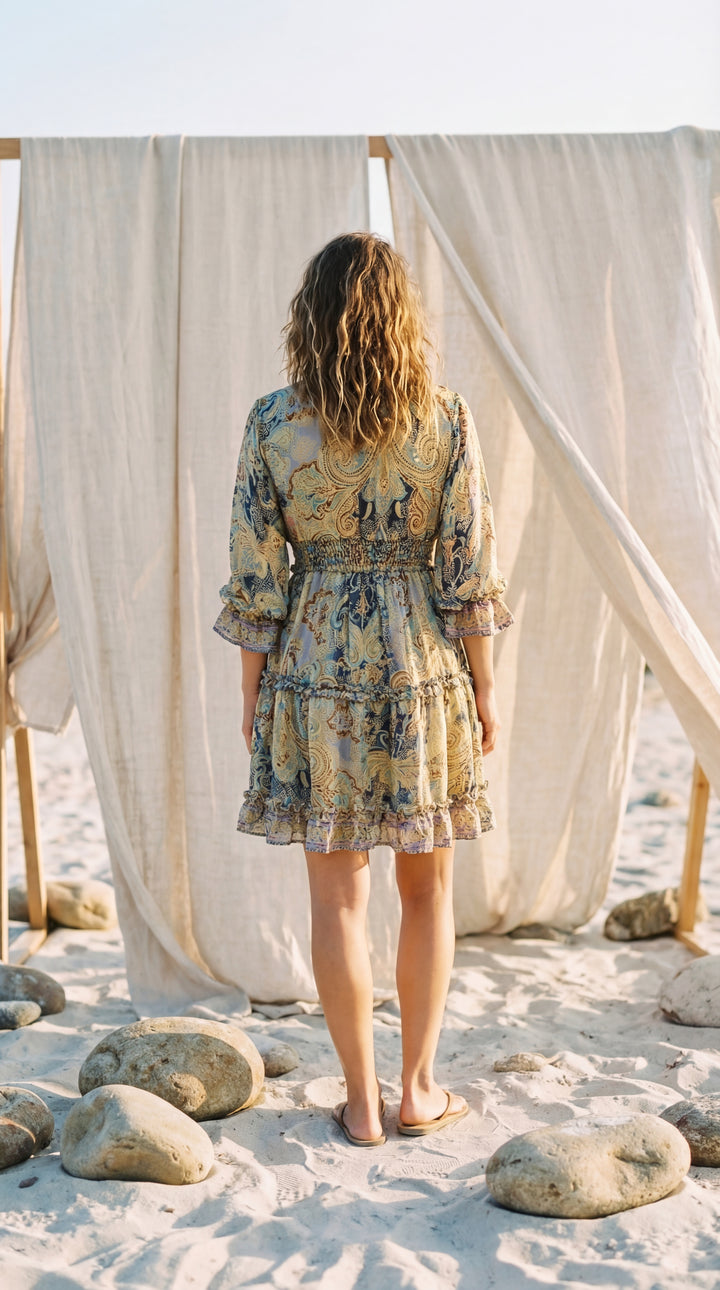 The "Zia" Ruffle Mini – Available in Azure Blue, Sun-Drenched Yellow & Rose Pink