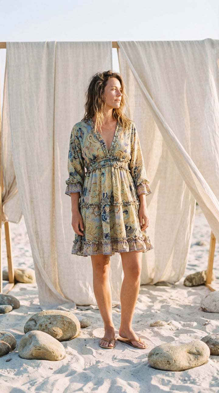 The "Zia" Ruffle Mini – Available in Azure Blue, Sun-Drenched Yellow & Rose Pink