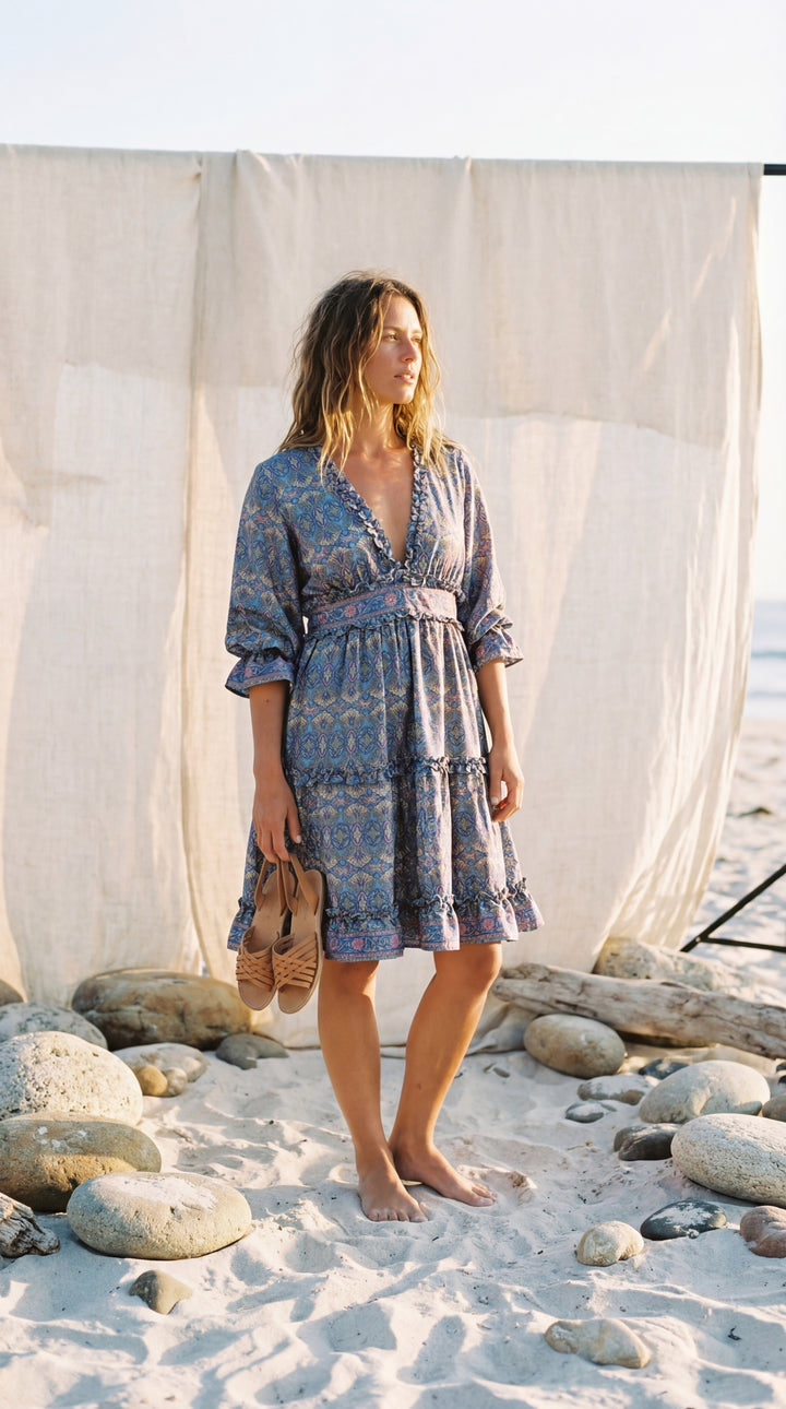 The "Zia" Ruffle Mini – Available in Azure Blue, Sun-Drenched Yellow & Rose Pink