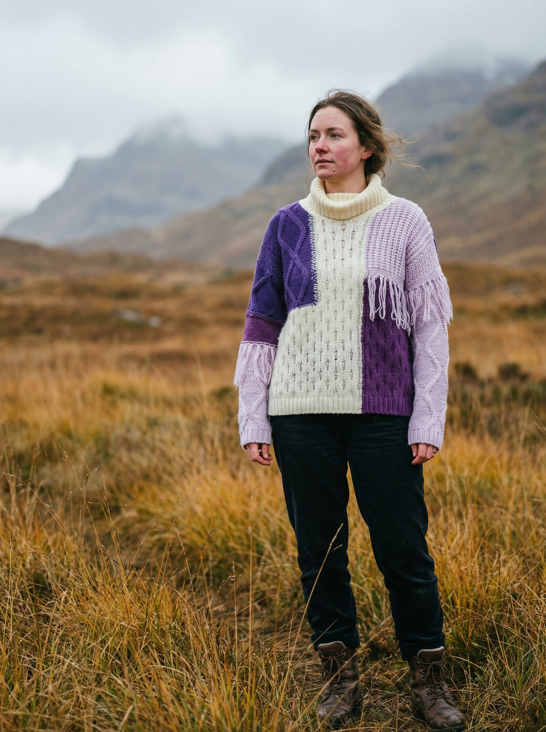 Luxury Cashmere & Wool Ribbed Crew-Neck Jumper – Relaxed One Size (UK 8-14)