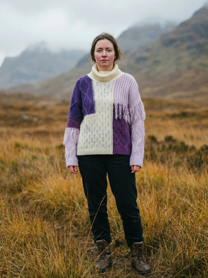 Luxury Cashmere & Wool Ribbed Crew-Neck Jumper – Relaxed One Size (UK 8-14)