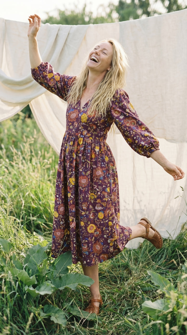 The Heritage Artisan Maxi Dress- Organic Cotton White