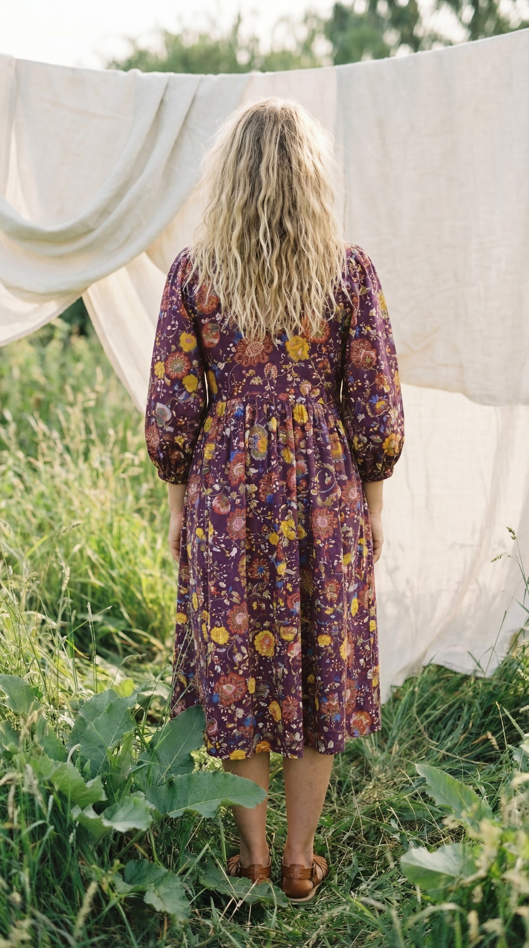 The Heritage Artisan Maxi Dress- Organic Cotton White