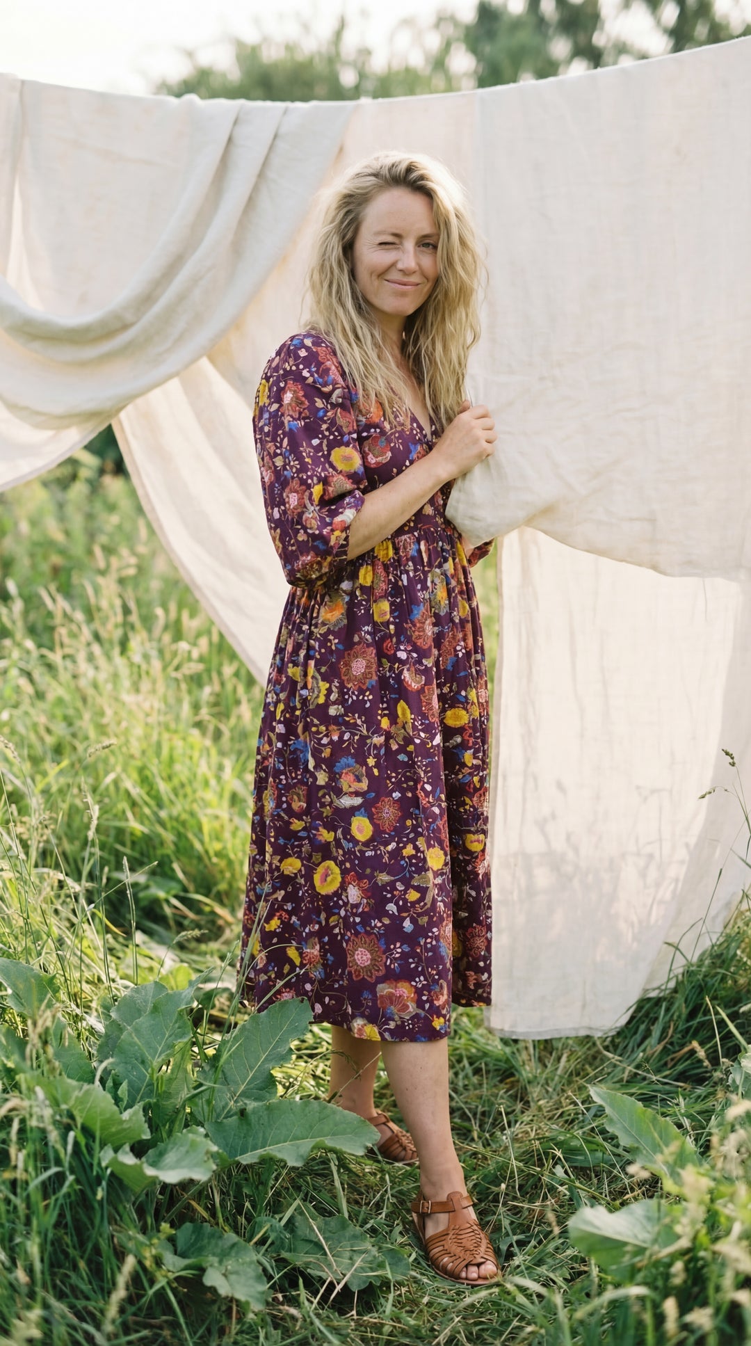 The Heritage Artisan Maxi Dress- Organic Cotton White