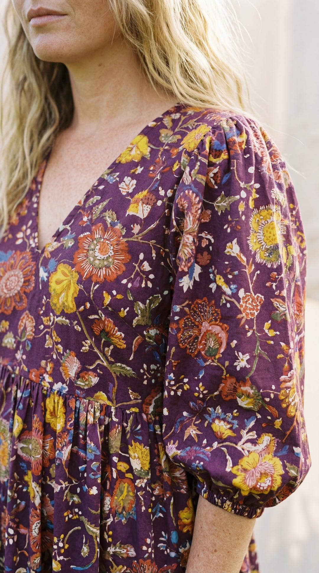 The Heritage Artisan Maxi Dress- Organic Cotton White