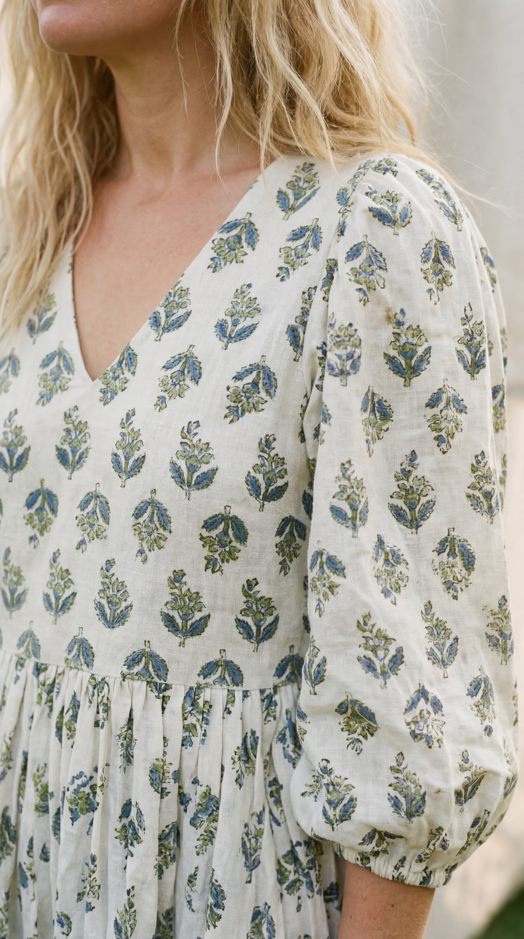 The Heritage Artisan Maxi Dress- Organic Cotton White