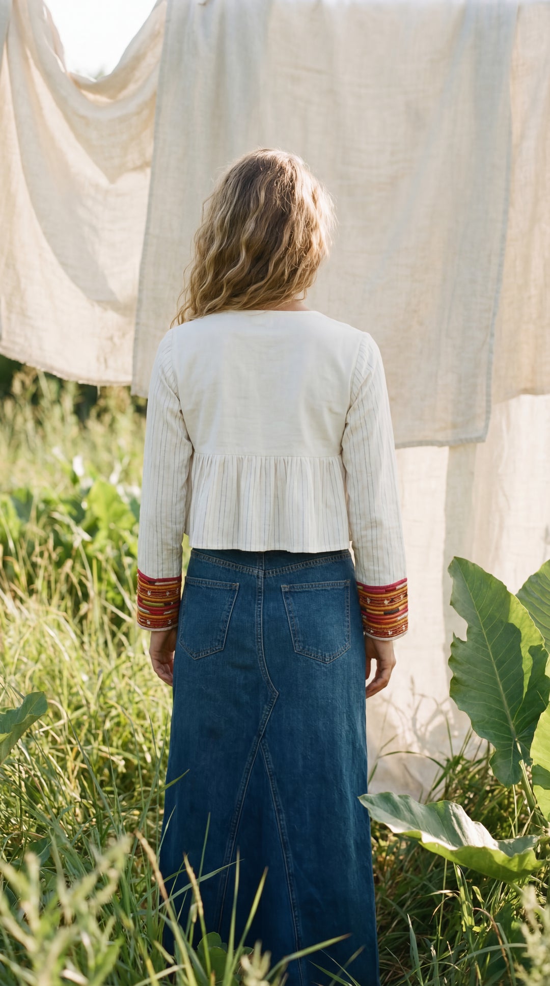 The "Pradeep" Artisan Top – White with Tribal Embroidery & Coins