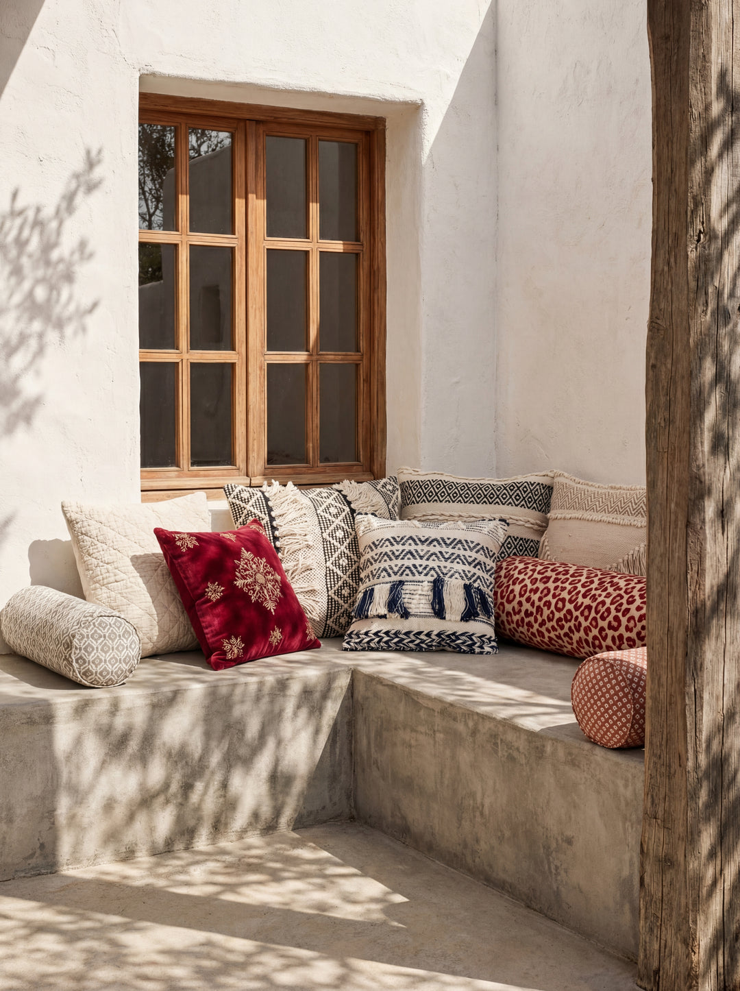 The Sacred Arch: 18x18" Heavyweight Textured Cotton Cushion – Artisans of Humanity Original