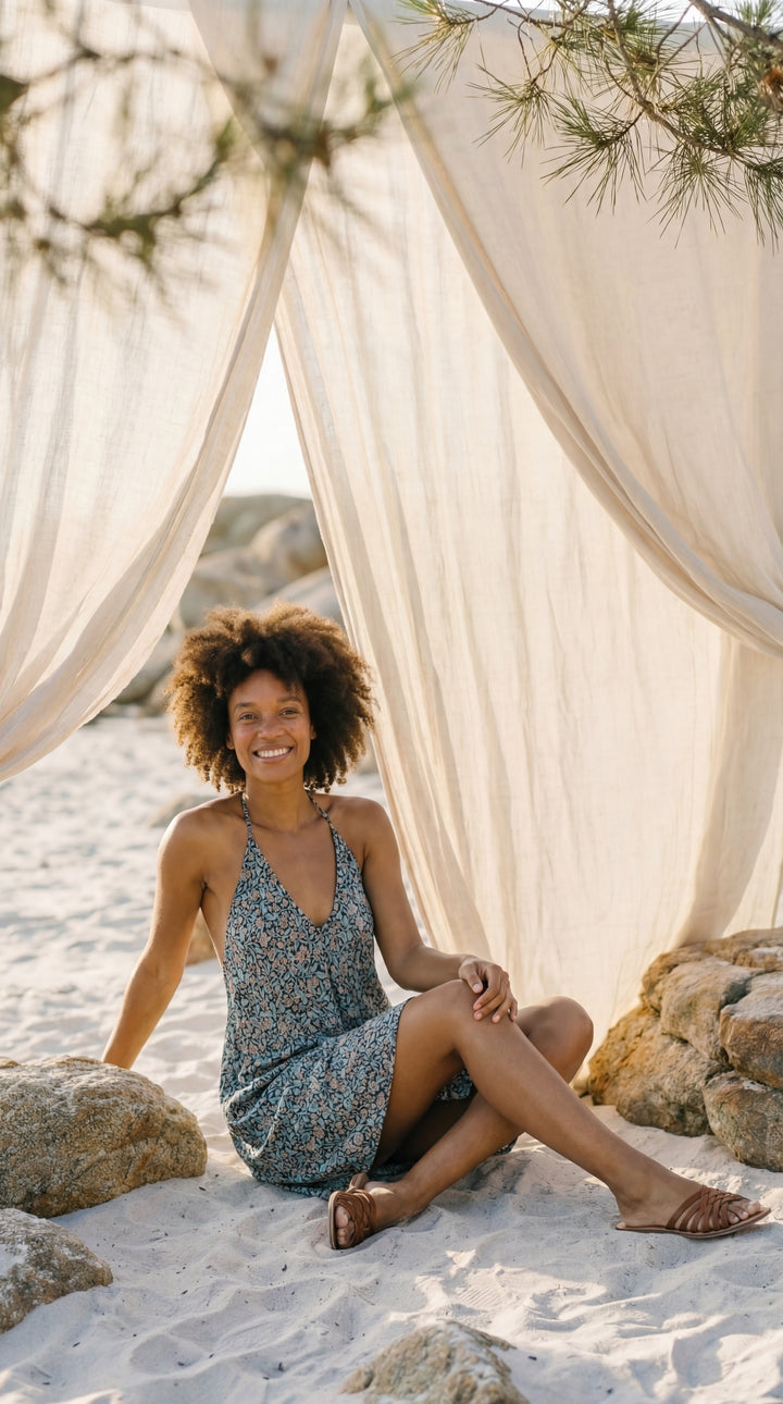 The "Rhea" Silk Mini – Available in Crimson Red, Slate Grey & Azure Blue