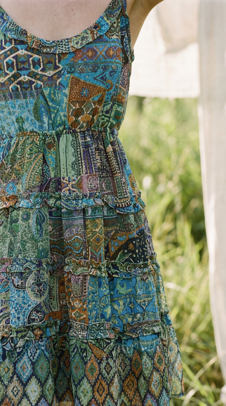 The "Kalia" Tiered Mini – Available in Emerald Green, Ocean Blue, Ruby Red & Royal Purple