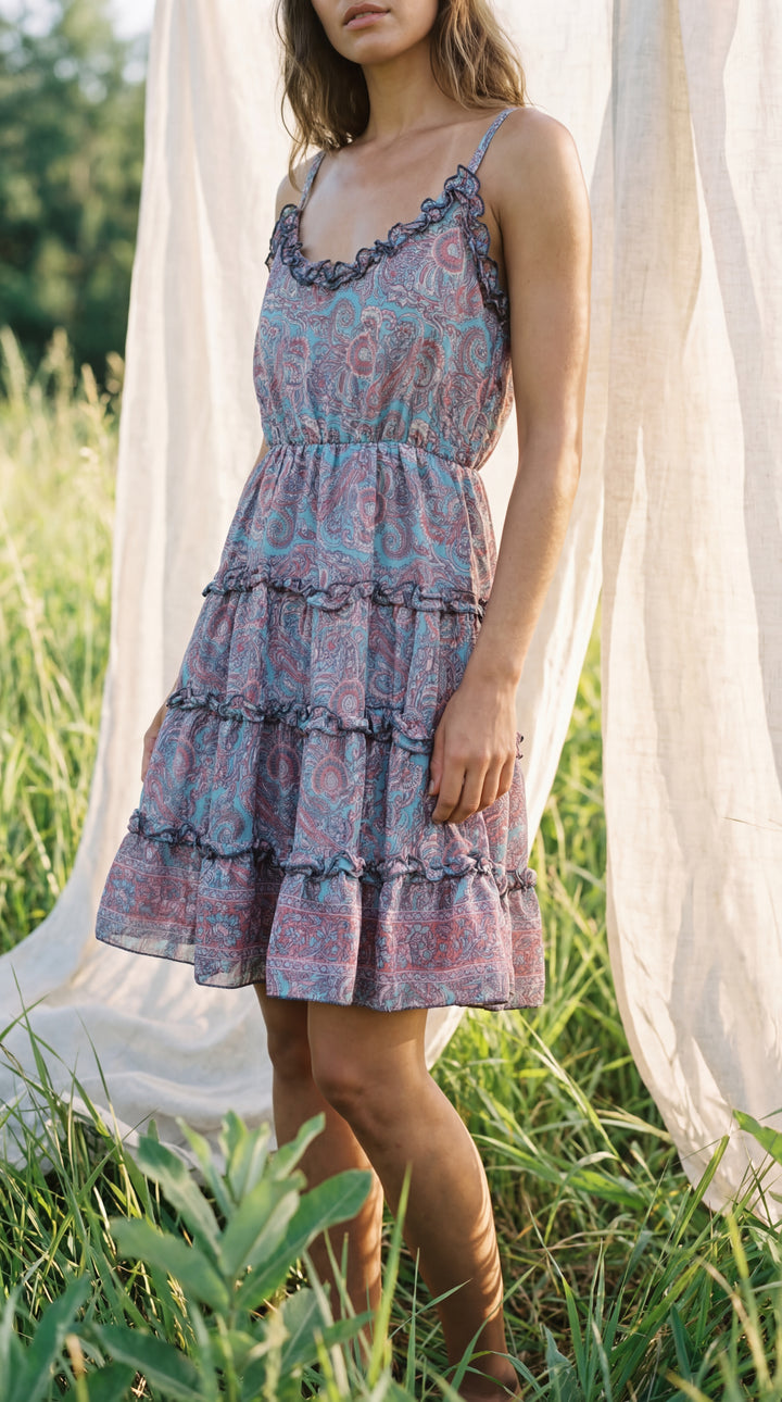 The "Kalia" Tiered Mini – Available in Emerald Green, Ocean Blue, Ruby Red & Royal Purple