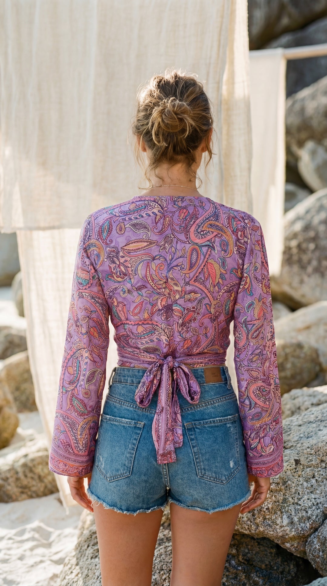 The "Seraphina" Silk Wrap – Available in Lagoon Blue & Orchid Pink