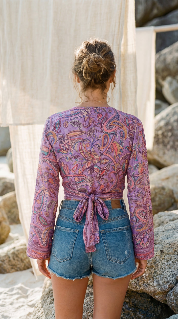 The "Seraphina" Silk Wrap – Available in Lagoon Blue & Orchid Pink