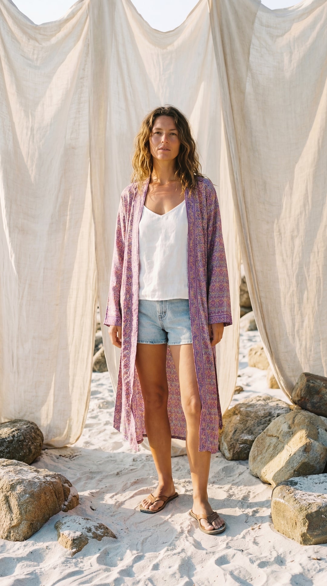 The "Luxe Oasis" Silk Kimono – Available in Midnight Black, Royal Purple & Peony Pink