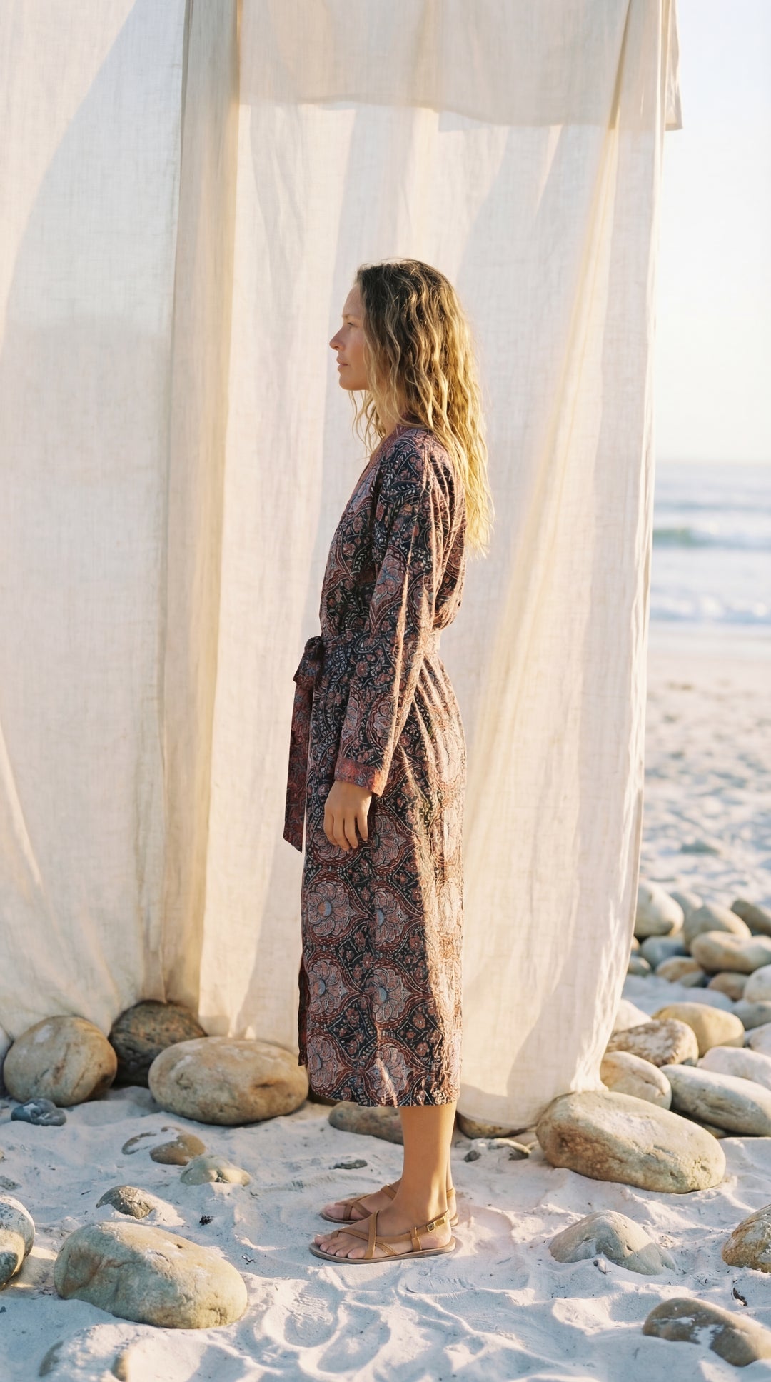 The "Luxe Oasis" Silk Kimono – Available in Midnight Black, Royal Purple & Peony Pink