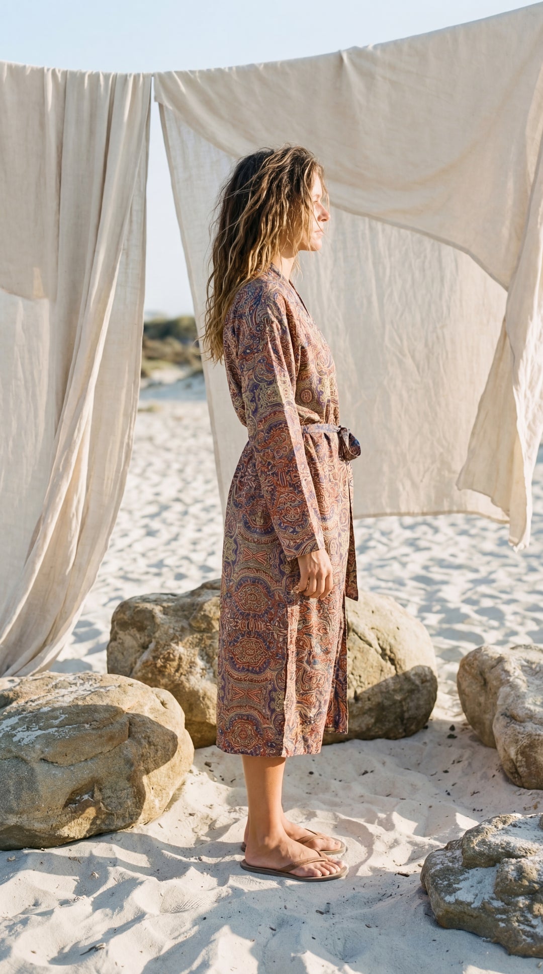 The "Luxe Oasis" Silk Kimono – Available in Midnight Black, Royal Purple & Peony Pink
